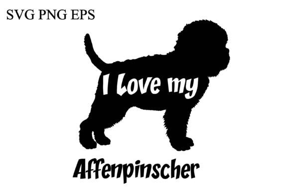 Affenpinscher I Love My Dog Silhouette