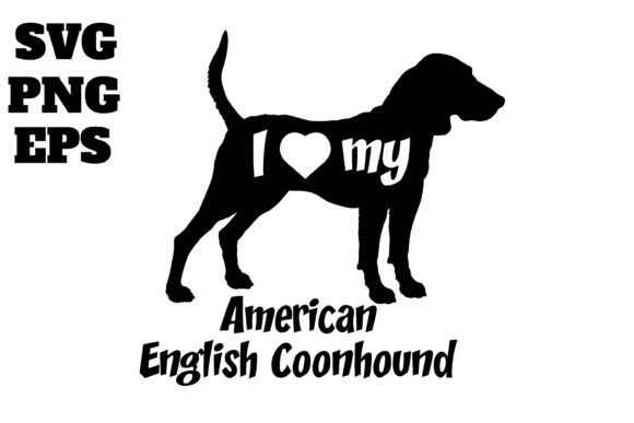 American English Coonhound I Love My Dog