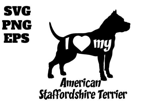 American Staffordshire Terrier Embroidery Design