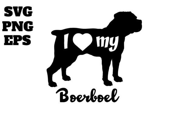 Boerboel I Love My Dog Vector