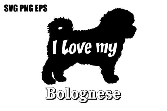 Bolognese I Love My Dog Vector Review