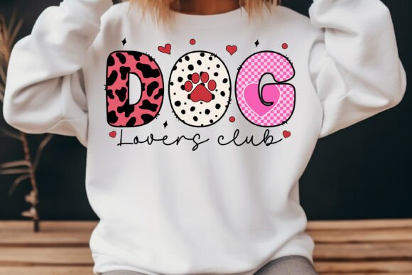 Dog Lovers Club Valentine Retro Svg Png