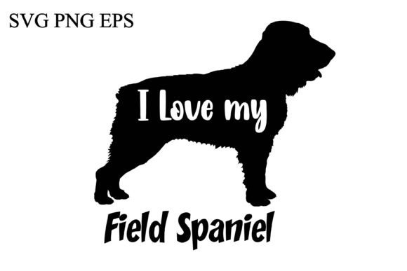 Field Spaniel I Love My Dog Silhouette Review