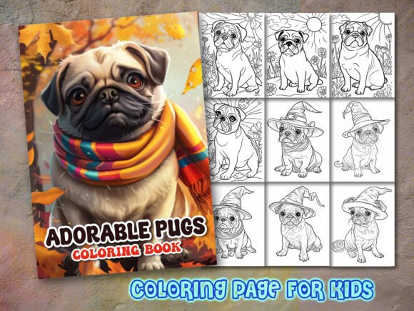 Pug Dog Coloring Page and Coloring Book Review
